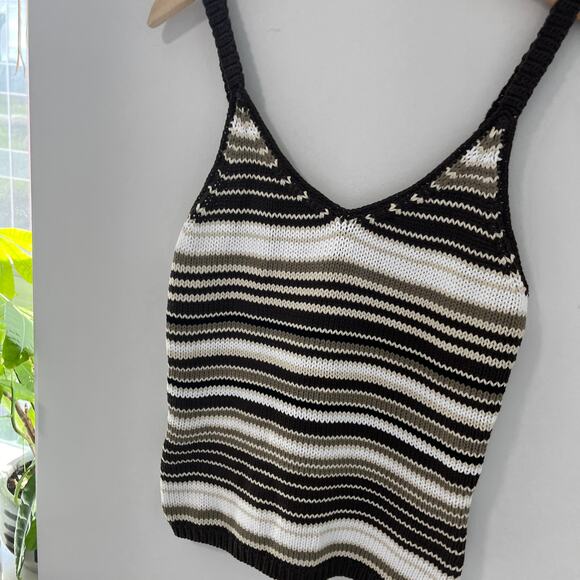 Gap Brown Stripe Knit Tank Size Large - Picture 2 of 3